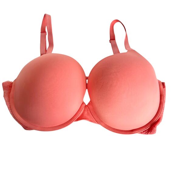 Victoria's Secret T-Shirt Push-Up Bra Womens Size 36DD Full Coverage Lace Trim - Picture 1 of 9